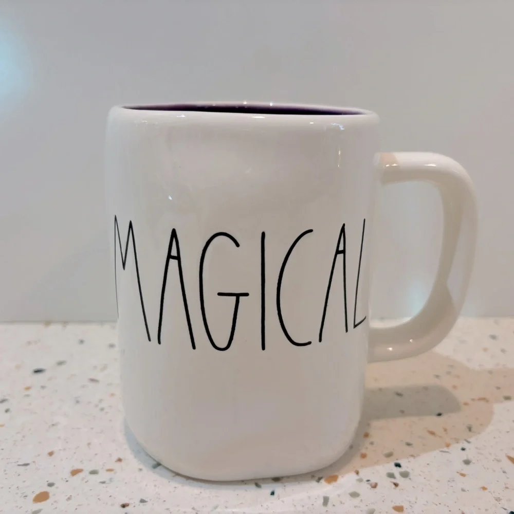 Rae Dunn Halloween‎ MAGICAL Mug White & Purple